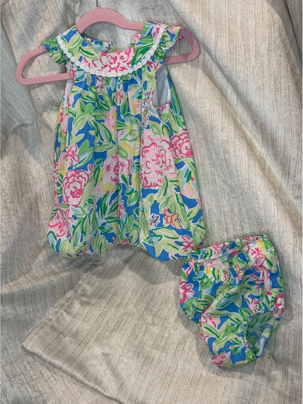 Lilly Pulitzer Baby Paloma Dress Set Grove Garden 18-24M